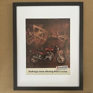 1991 Suzuki VX800 Vintage Motorcycle Ad "Nothings More Relaxing than a Cruise"